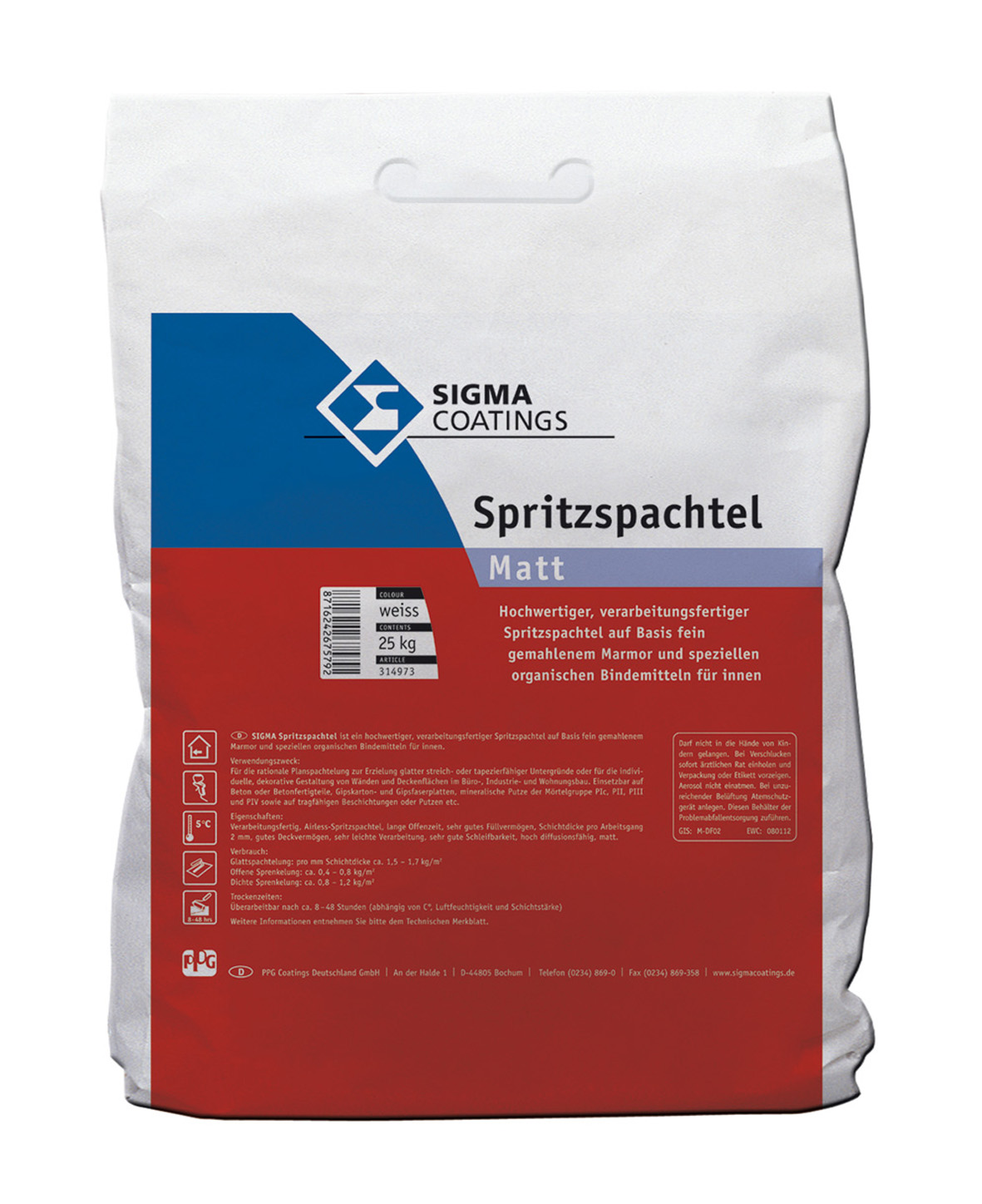 Sigma Spritzspachtel (Sackware)